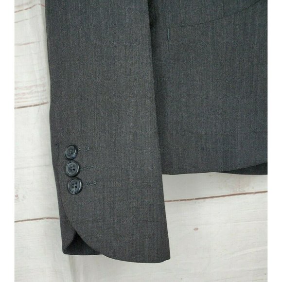 Doc & Amelia By Cintas Women Charcoal Gray 2 Regular Suit Blazer W/ Extra Button - Picture 4 of 12